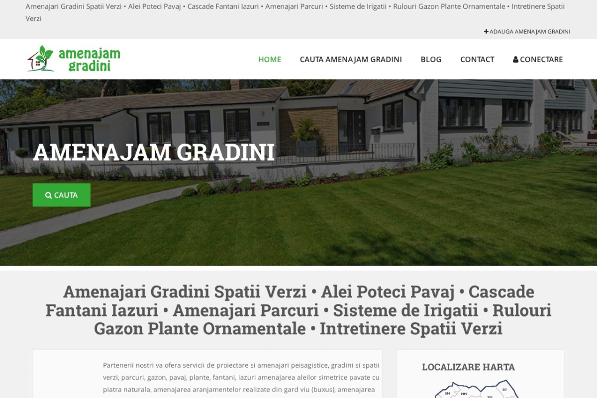 Previzualizare homepage AmenajamGradini.com