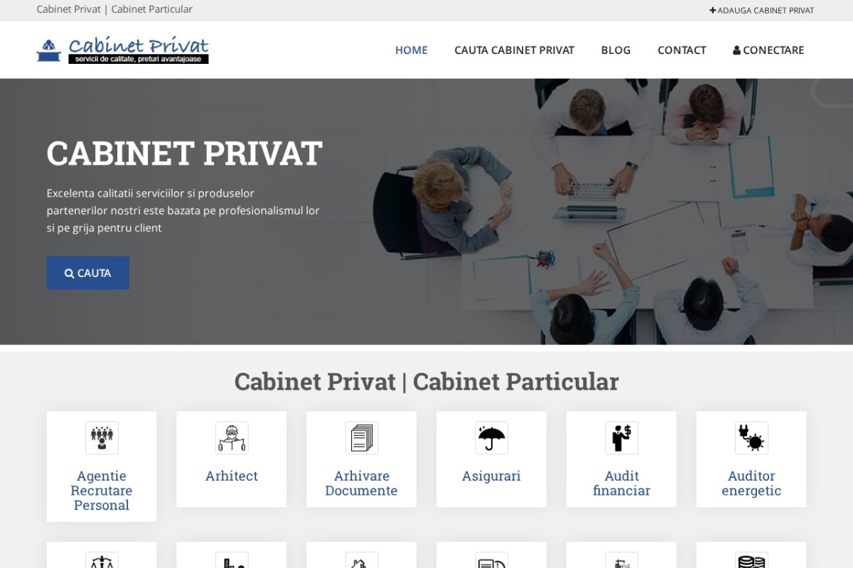 Previzualizare homepage Cabinet-Privat.ro