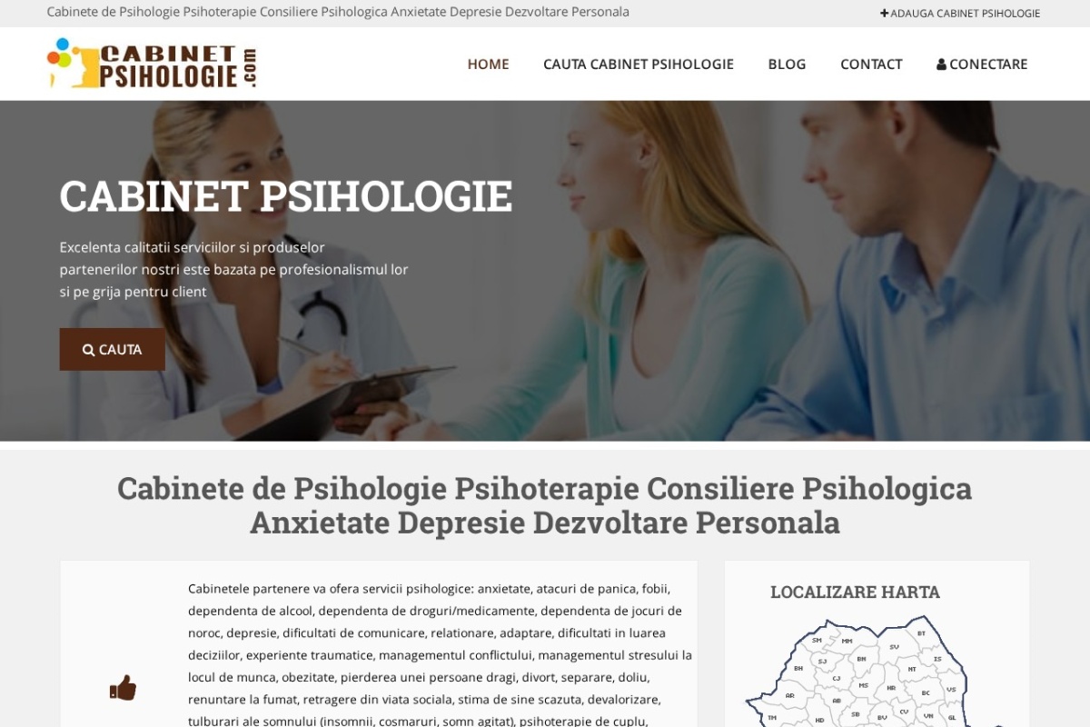Previzualizare homepage Cabinet-Psihologie.com
