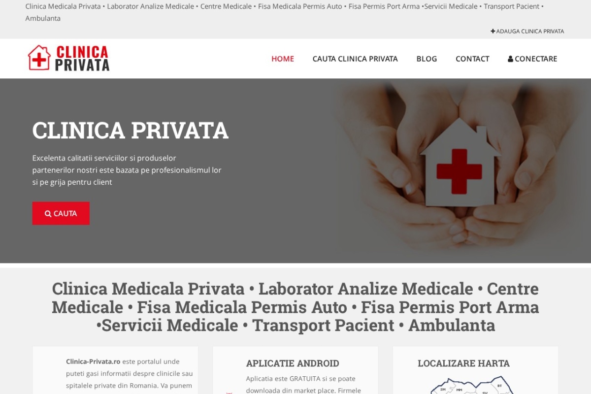 Previzualizare homepage Clinica-Privata.ro
