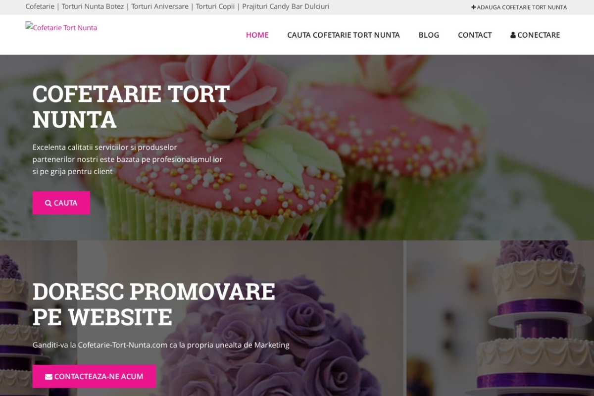 Previzualizare homepage Cofetarie-Tort-Nunta.com