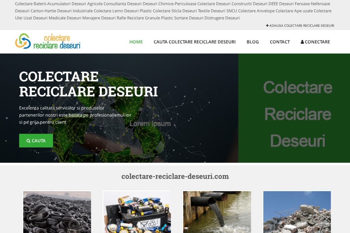Previzualizare homepage Colectare-Reciclare-Deseuri.com