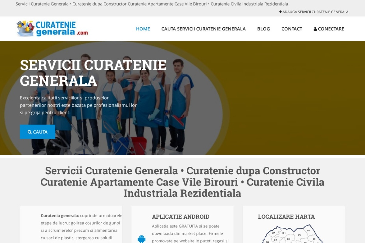 Previzualizare homepage Curatenie-Generala.com