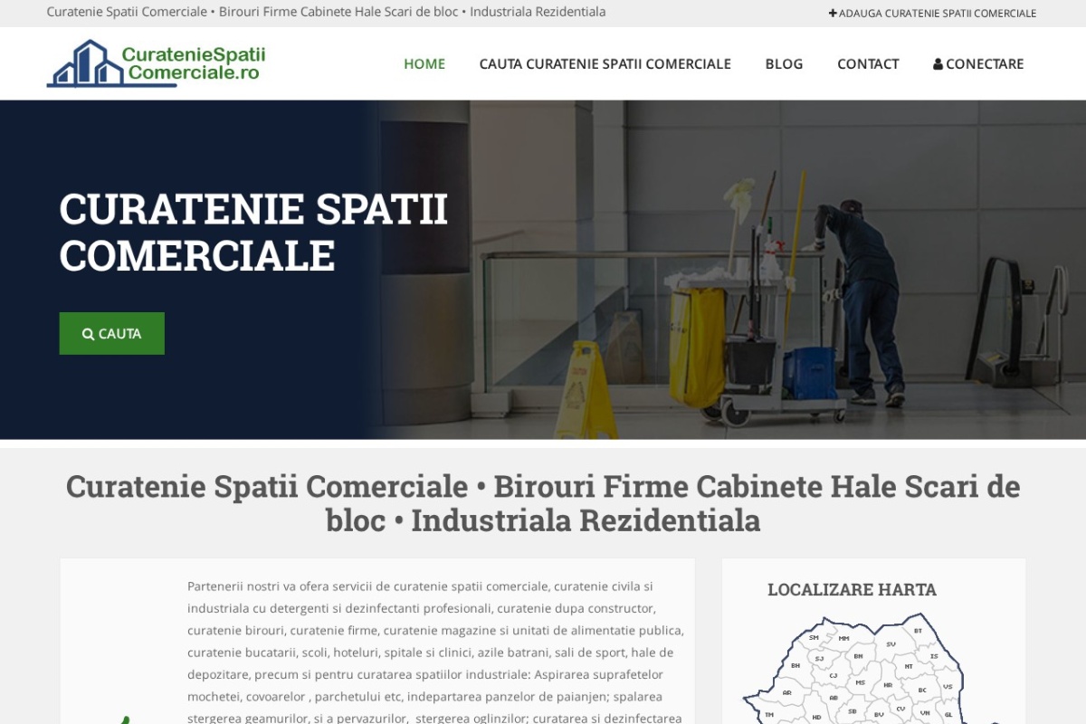 Previzualizare homepage CuratenieSpatiiComerciale.ro