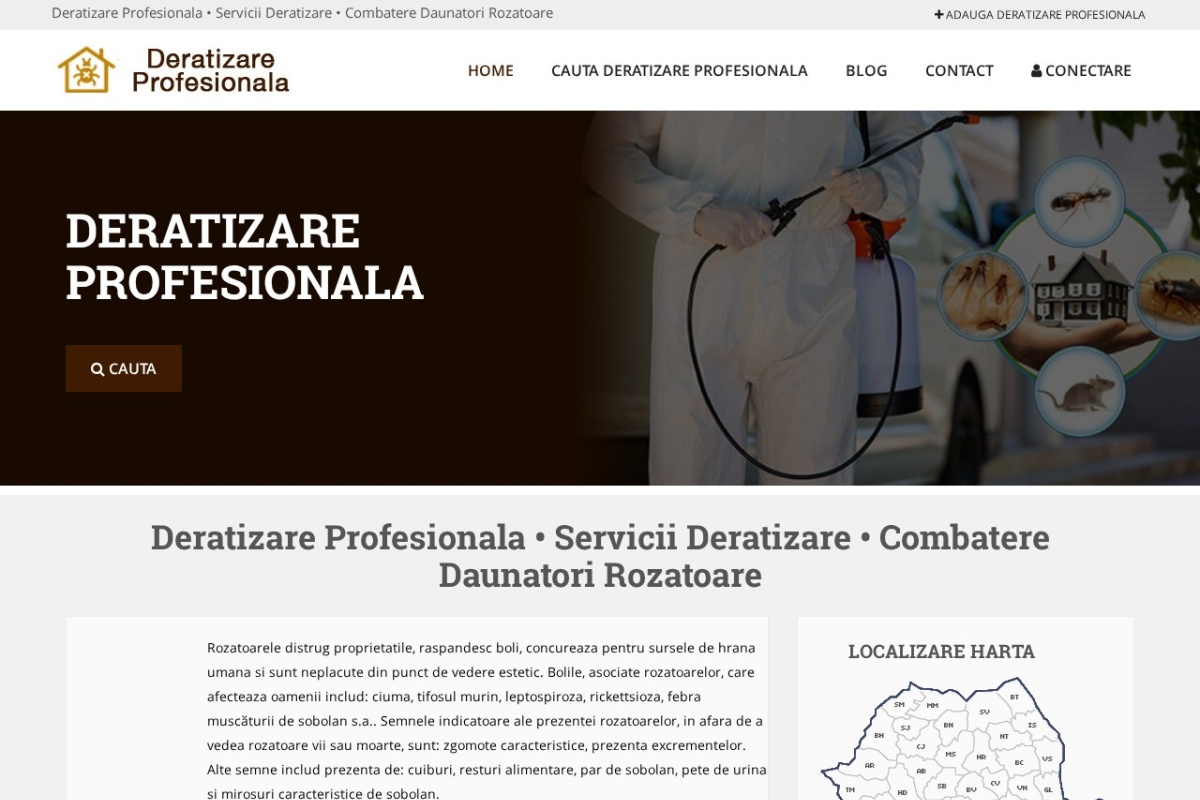 Previzualizare homepage Deratizare-Profesionala.com