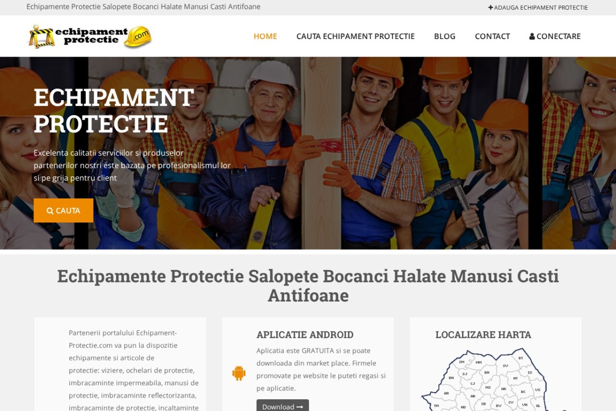 Previzualizare homepage Echipament-Protectie.com