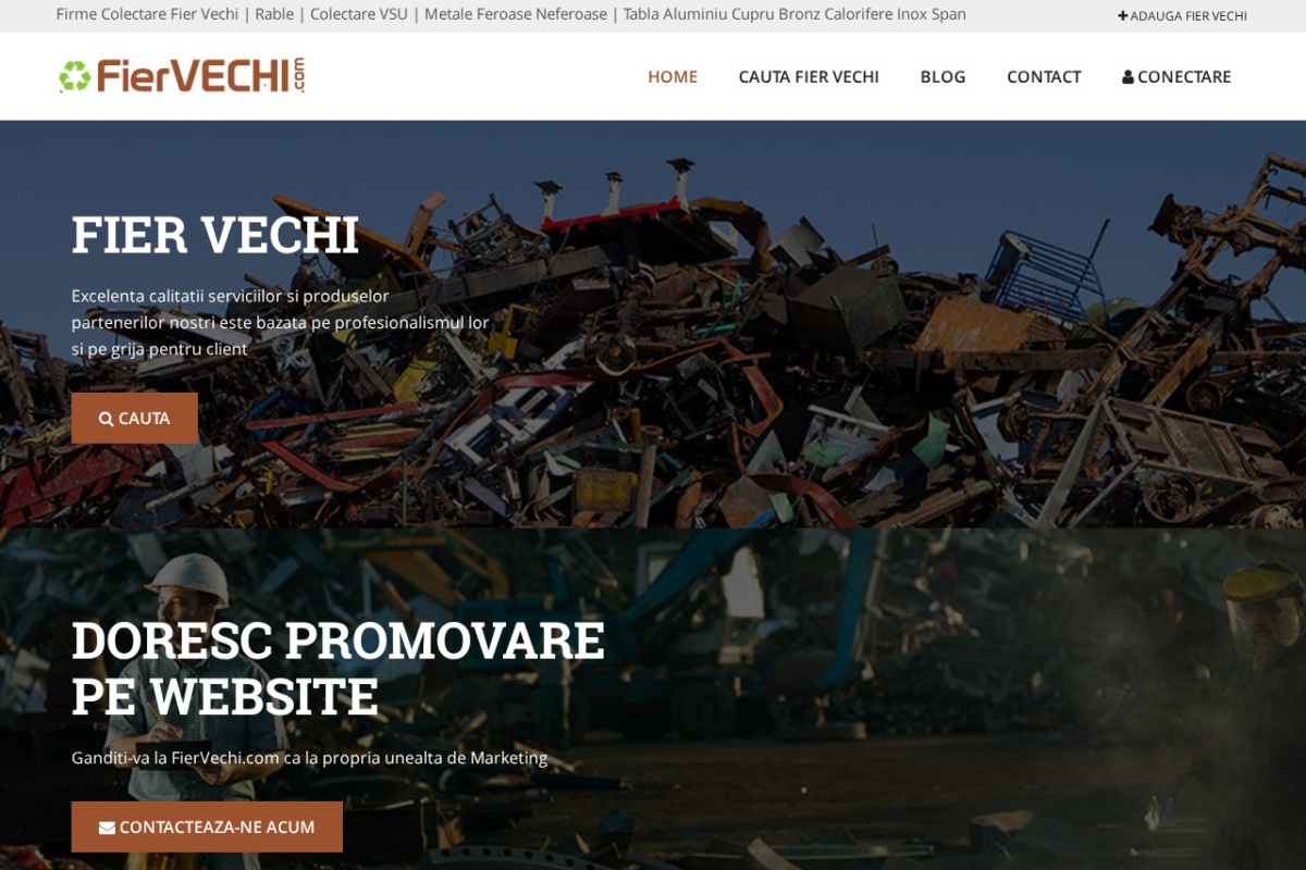 Previzualizare homepage FierVechi.com