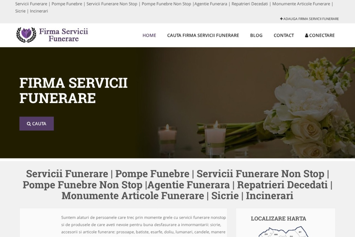 Previzualizare homepage Firma-Servicii-Funerare.ro