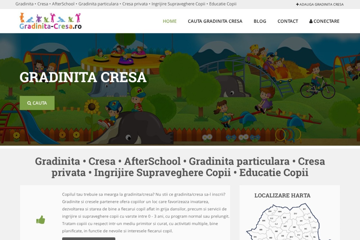Previzualizare homepage Gradinita-Cresa.ro