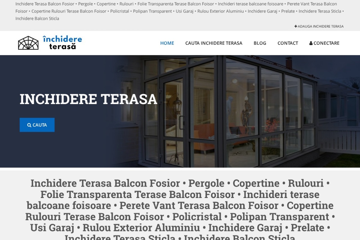 Previzualizare homepage Inchidere-Terasa.com