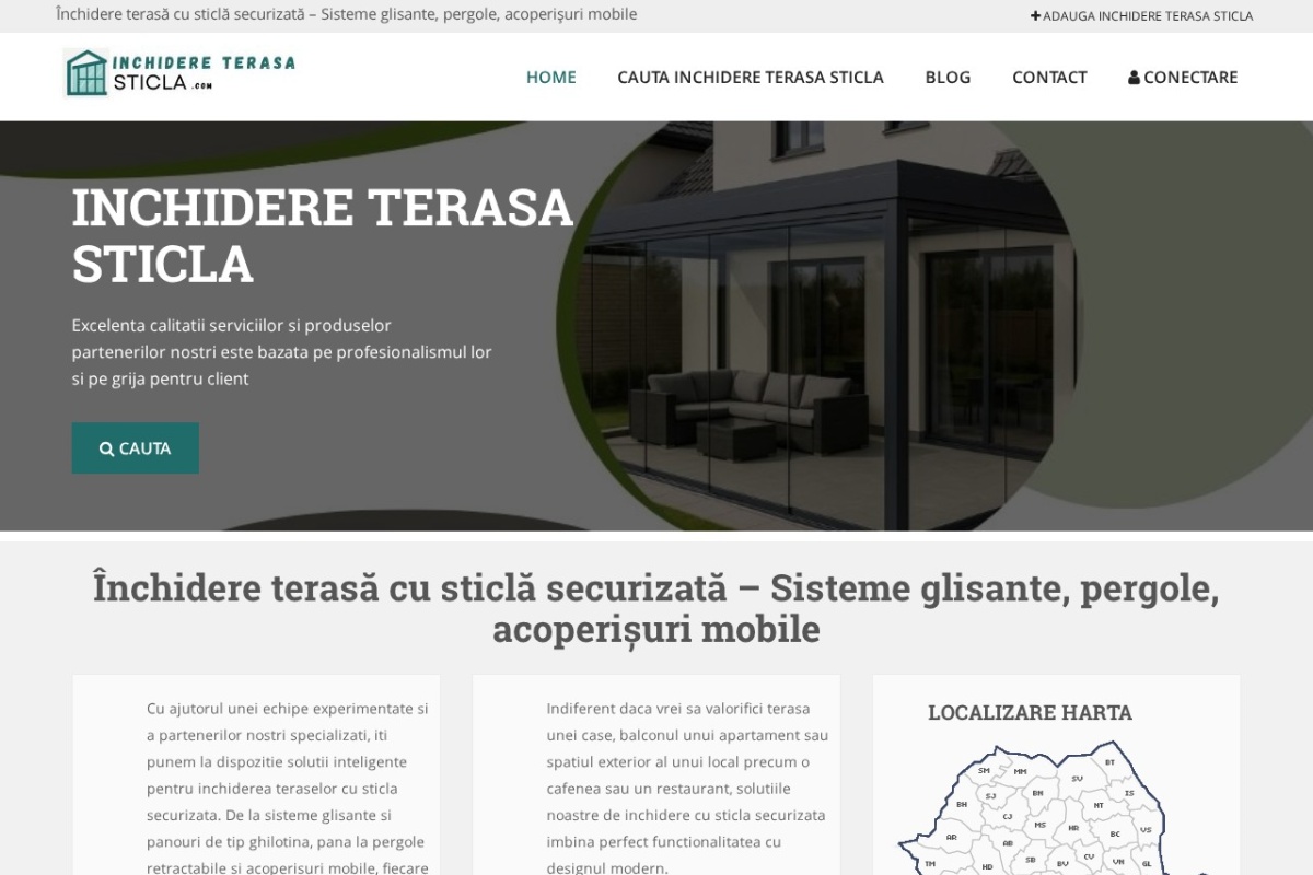 Previzualizare homepage inchidere-terasa-sticla.com