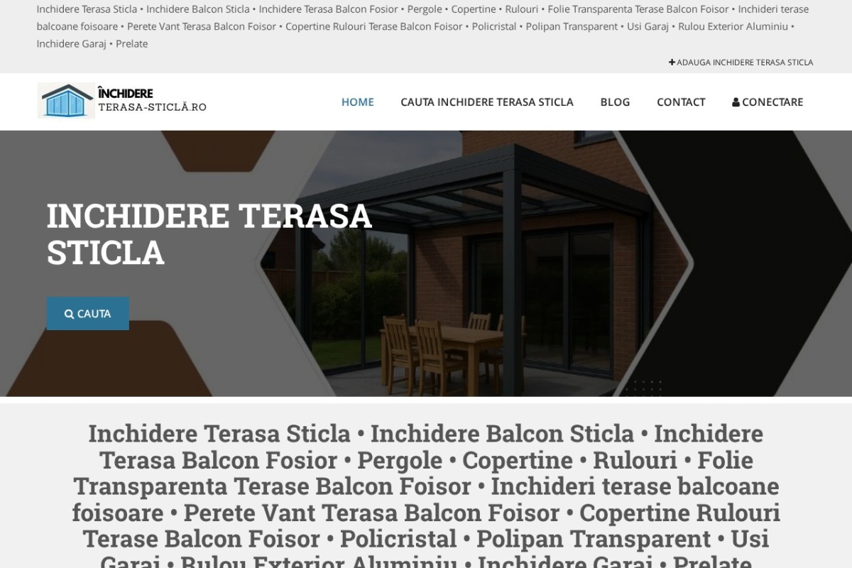 Previzualizare homepage inchidere-terasa-sticla.ro