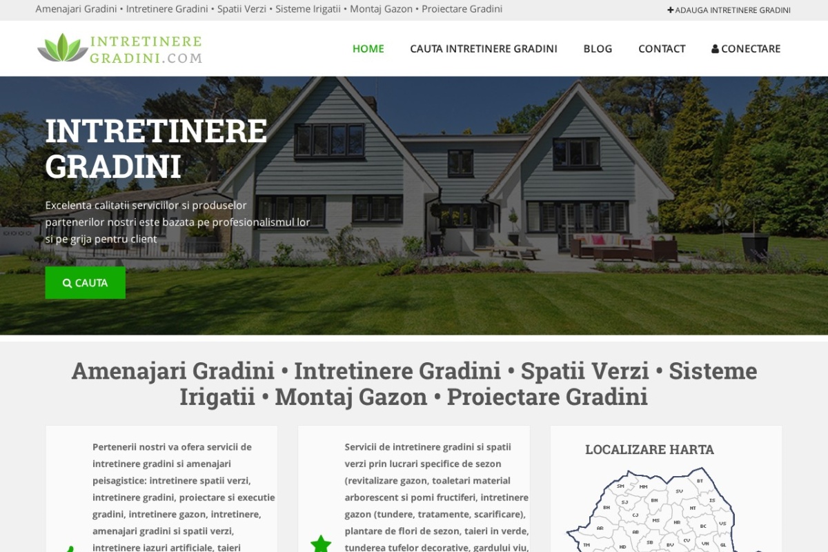Previzualizare homepage IntretinereGradini.com