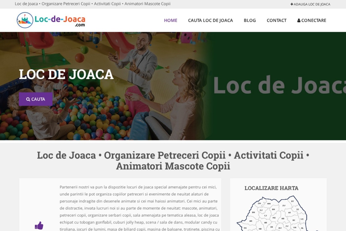 Previzualizare homepage Loc-de-Joaca.com