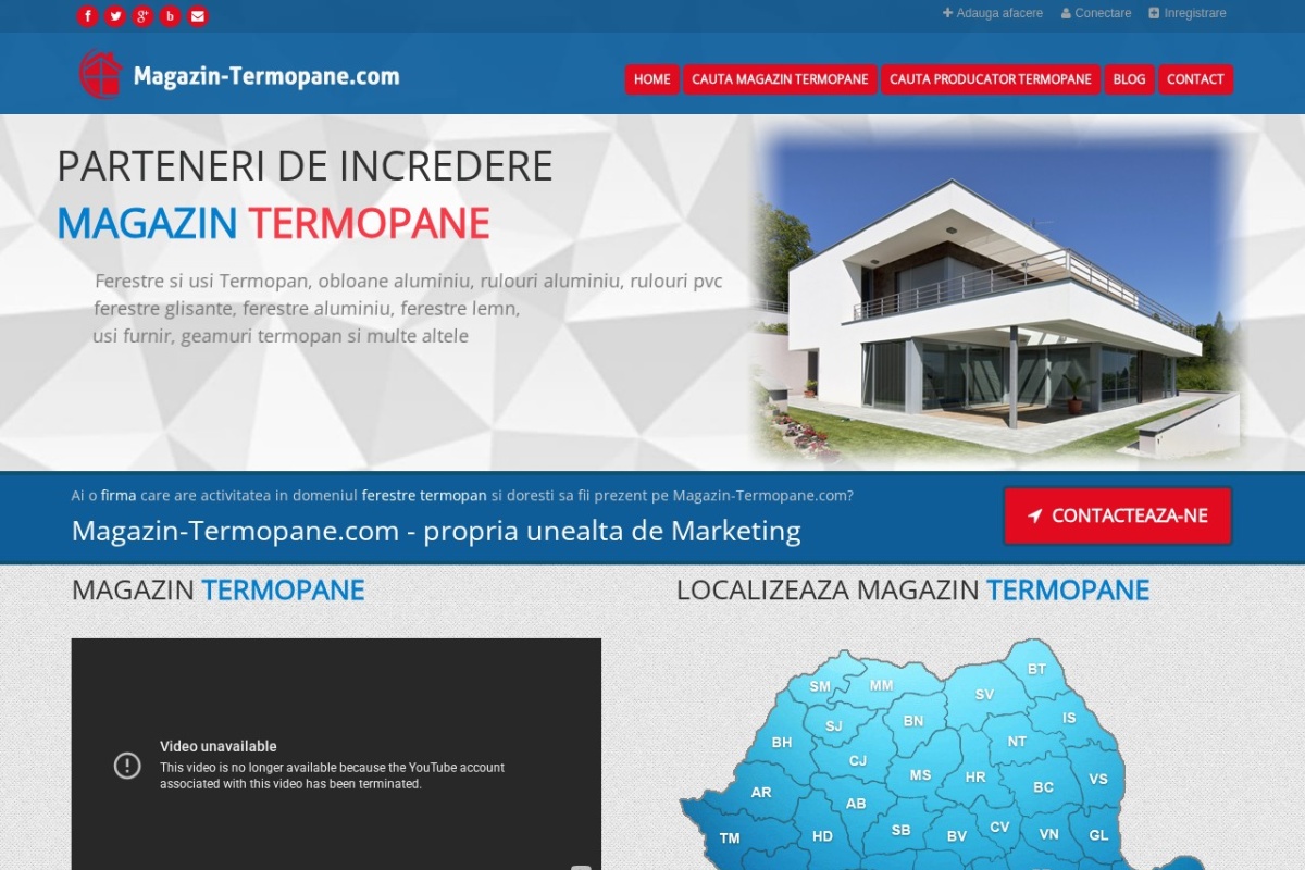 Previzualizare homepage Magazin-Termopane.com