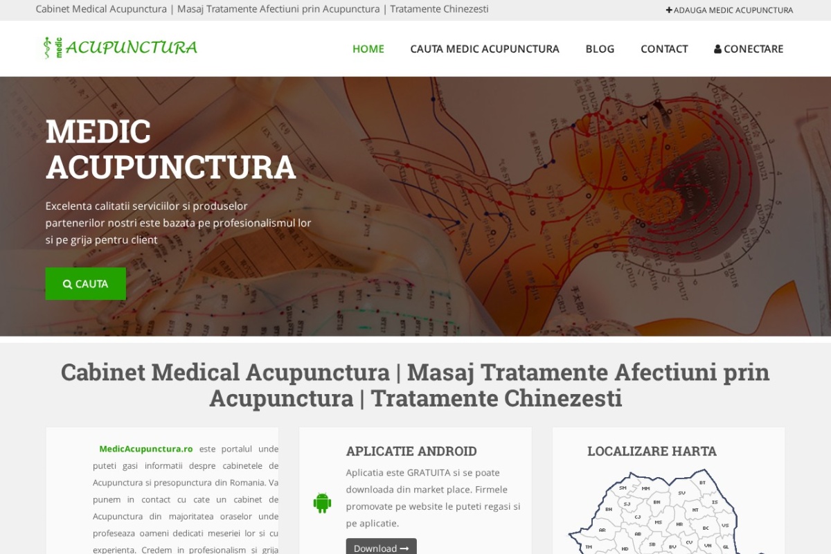 Previzualizare homepage MedicAcupunctura.ro