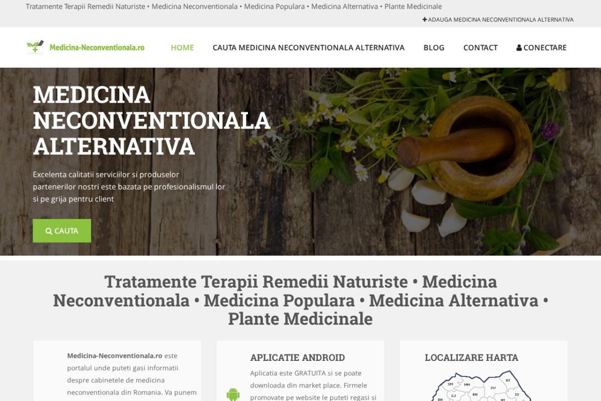 Previzualizare homepage Medicina-Neconventionala.ro