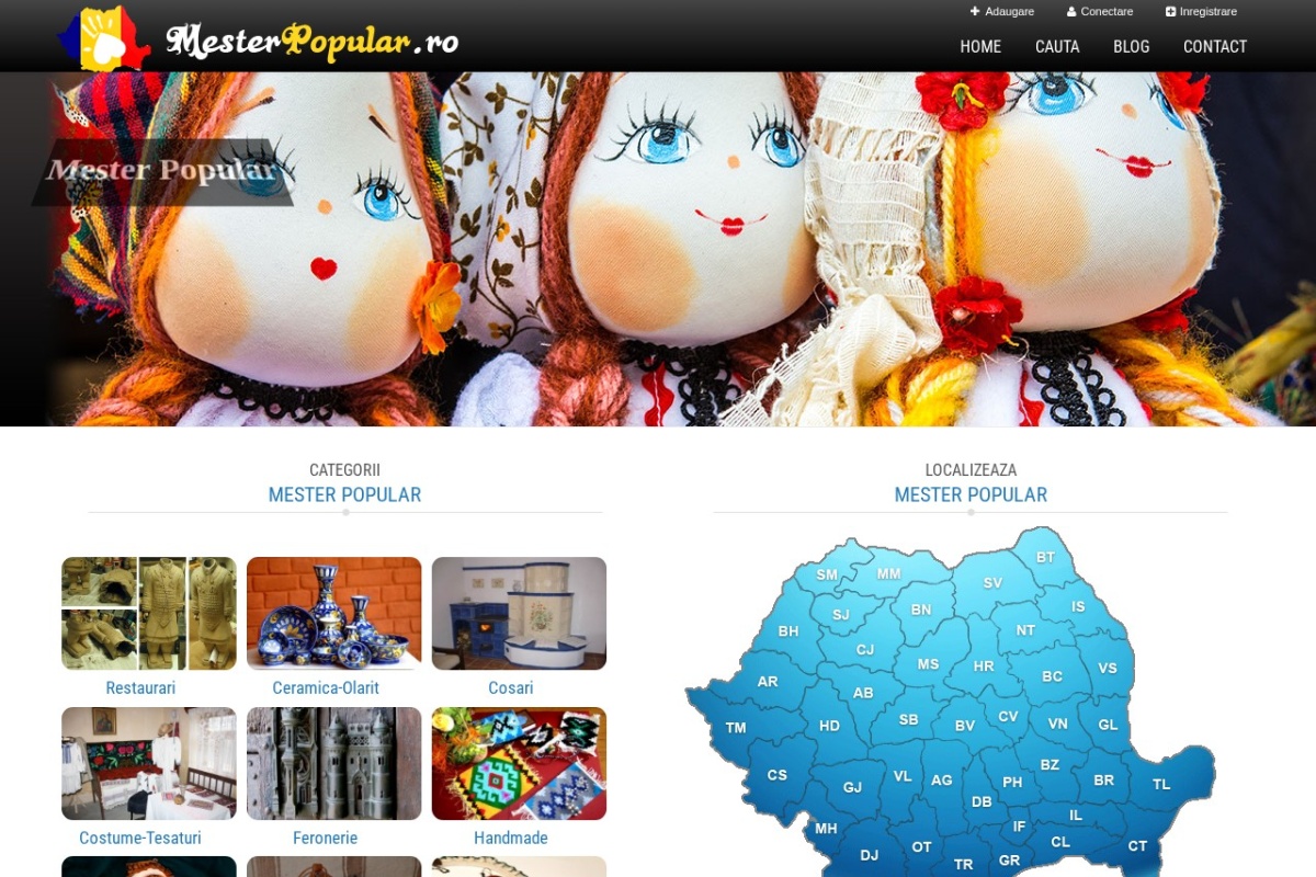 Previzualizare homepage MesterPopular.ro