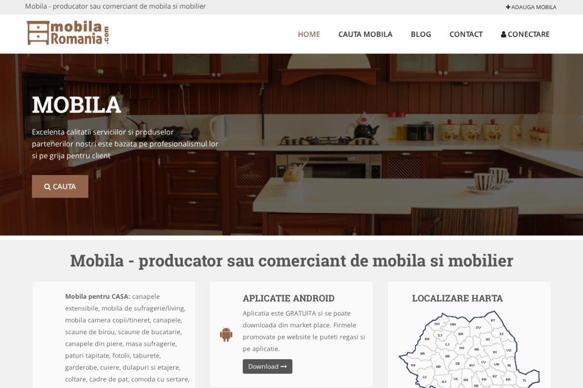 Previzualizare homepage Mobila-Romania.com