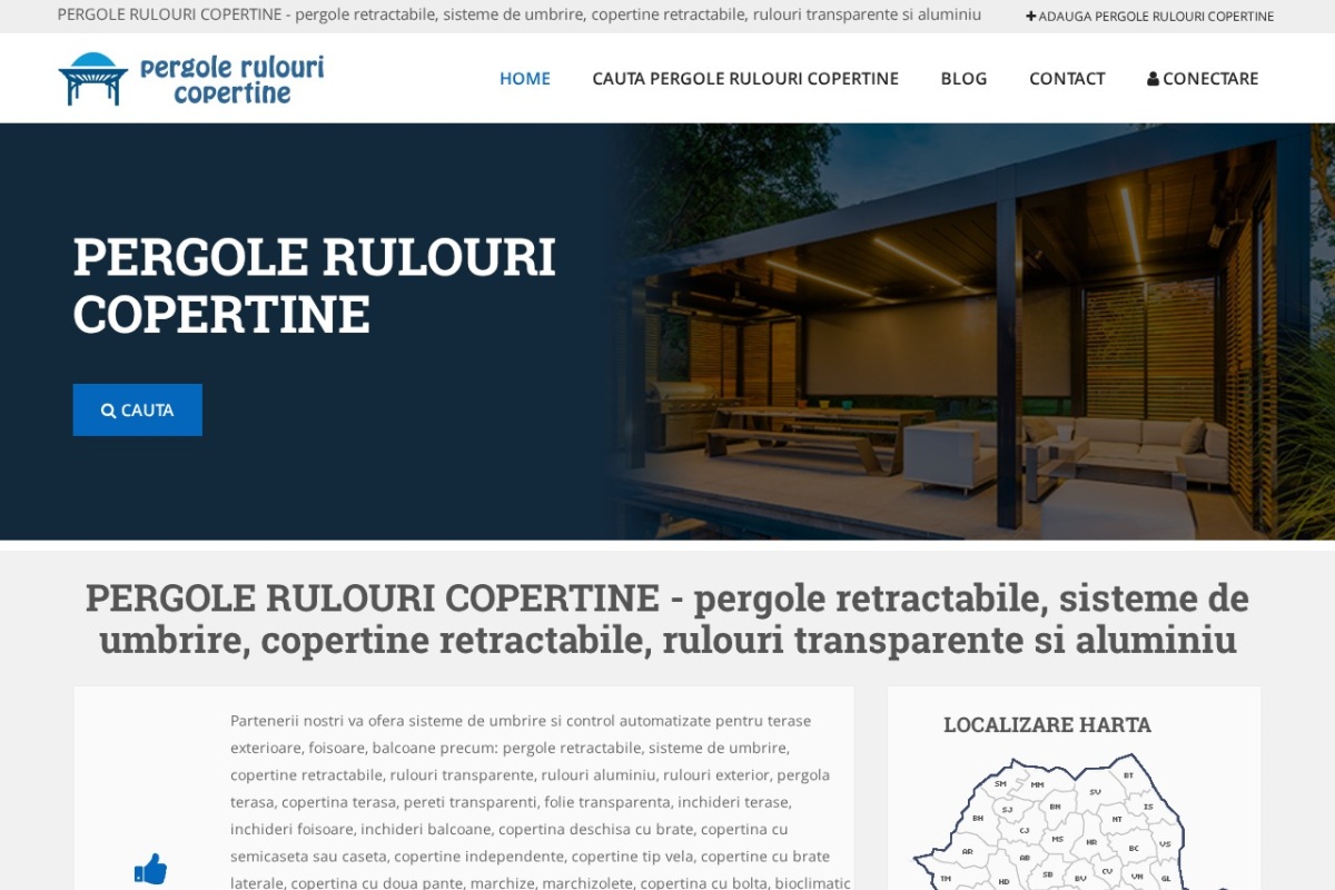 Previzualizare homepage pergole-rulouri-copertine.ro