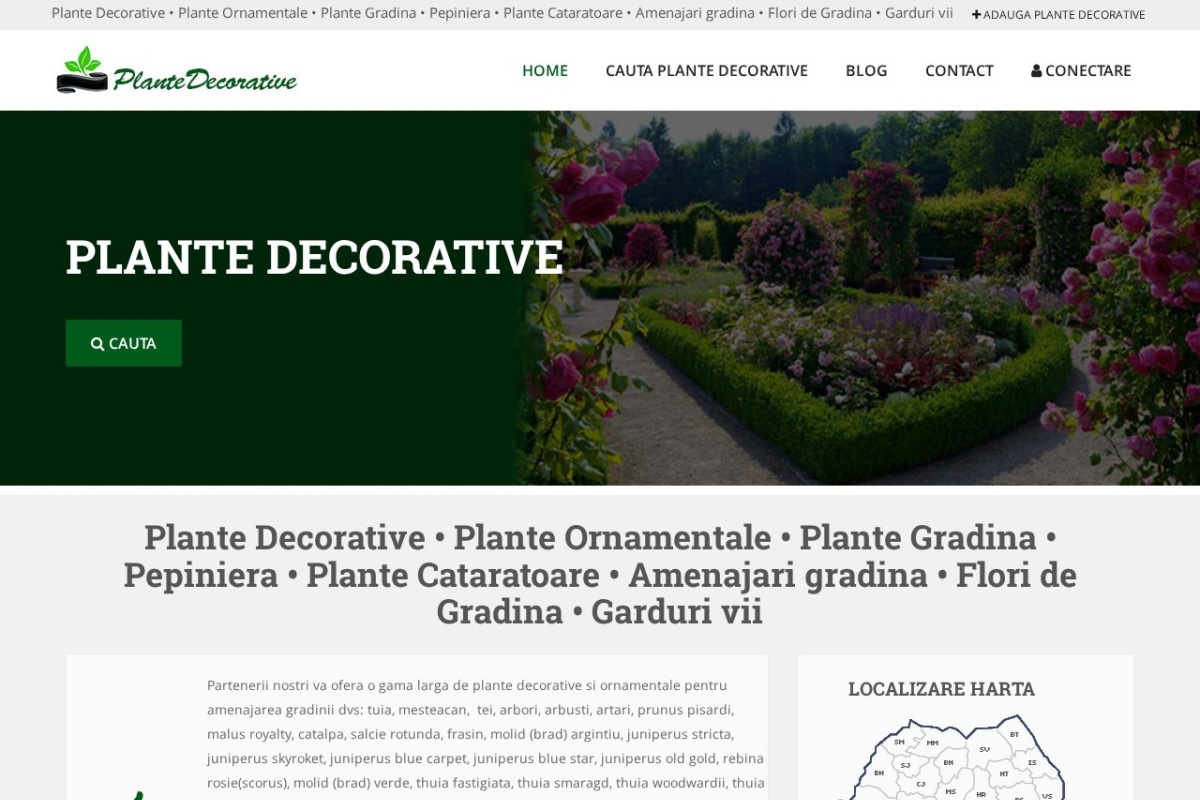 Previzualizare homepage PlanteDecorative.com