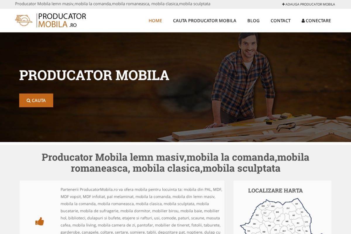 Previzualizare homepage ProducatorMobila.ro