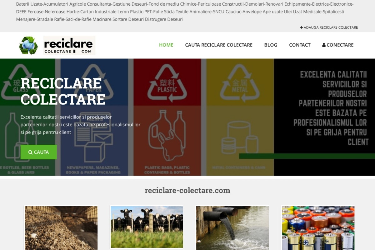 Previzualizare homepage reciclare-colectare.com