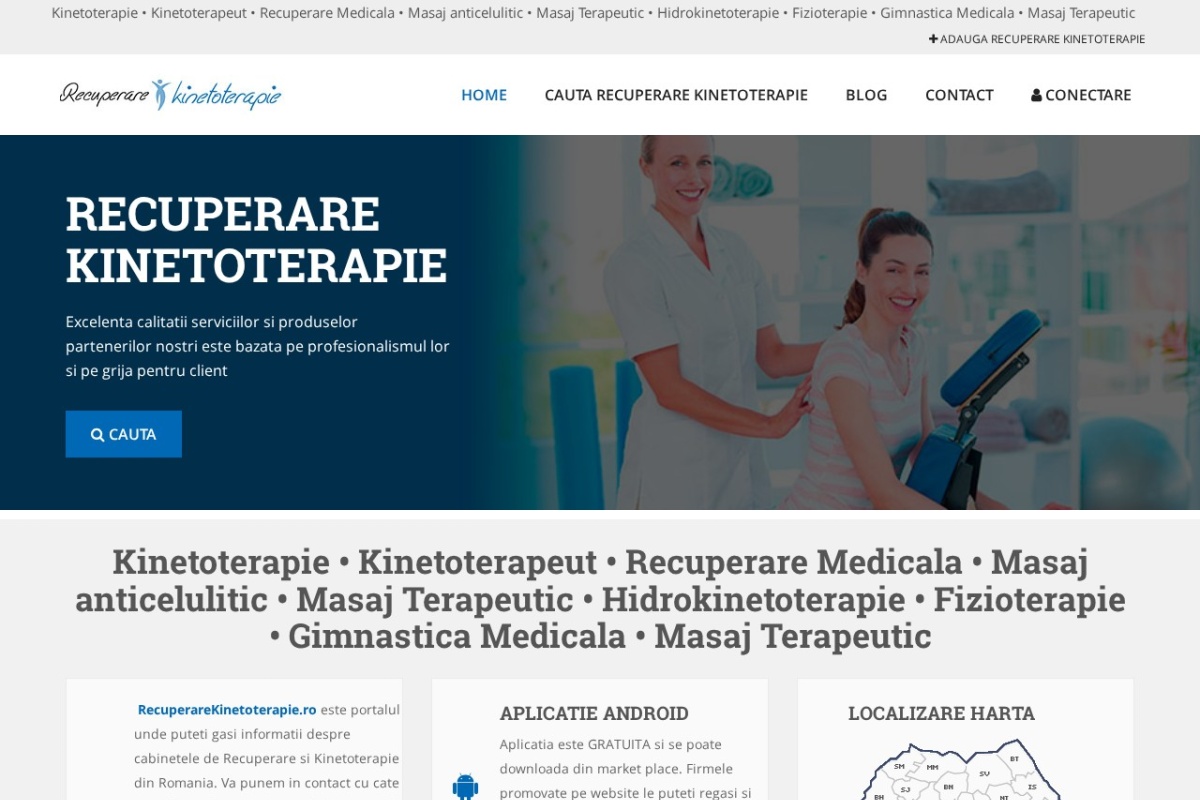 Previzualizare homepage RecuperareKinetoterapie.ro