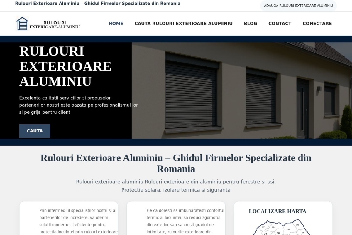 Previzualizare homepage rulouri-exterioare-aluminiu.com