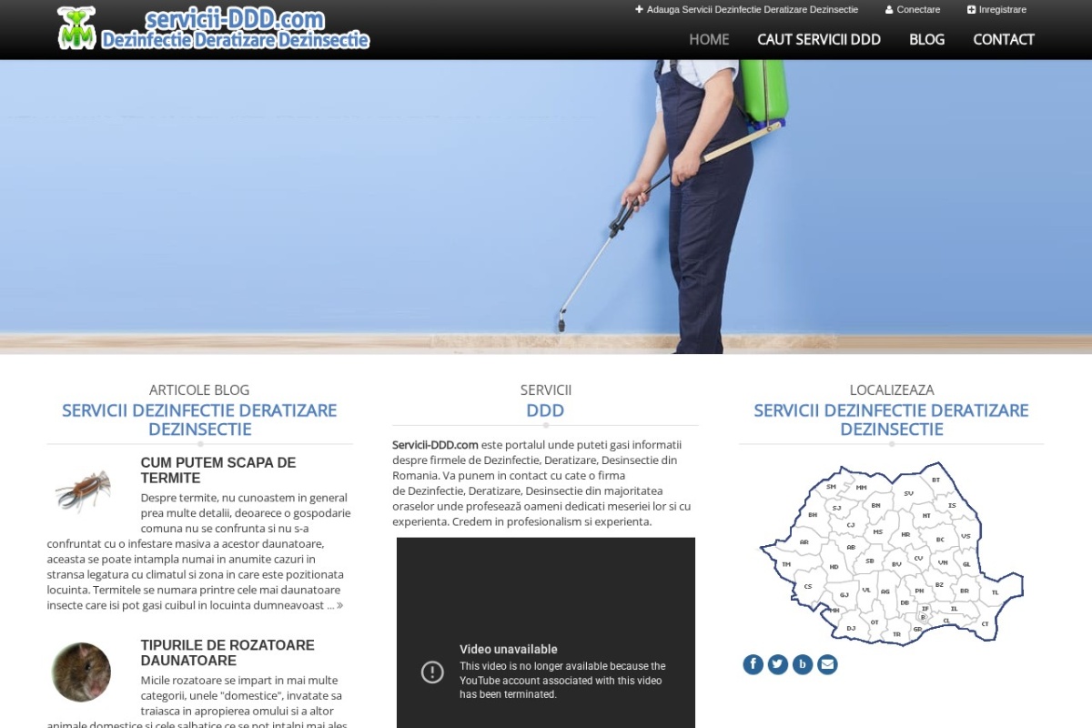 Previzualizare homepage Servicii-DDD.com