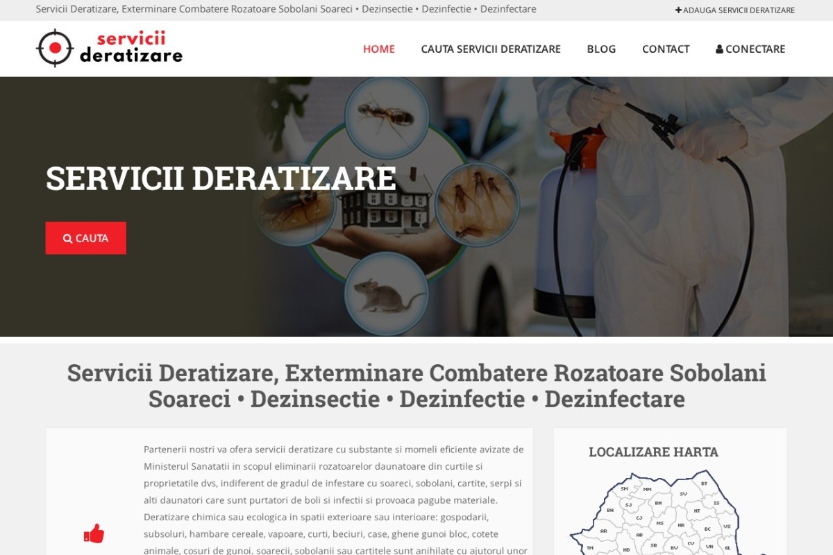 Previzualizare homepage Servicii-Deratizare.com