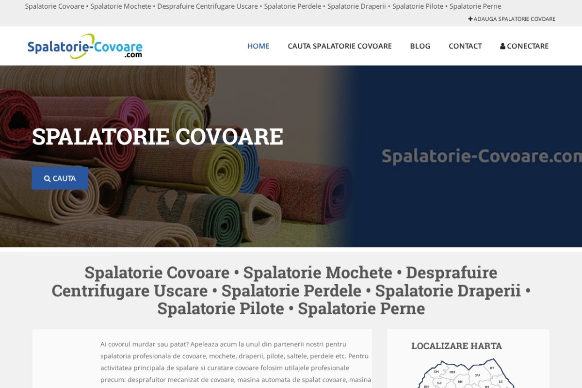 Previzualizare homepage Spalatorie-Covoare.com