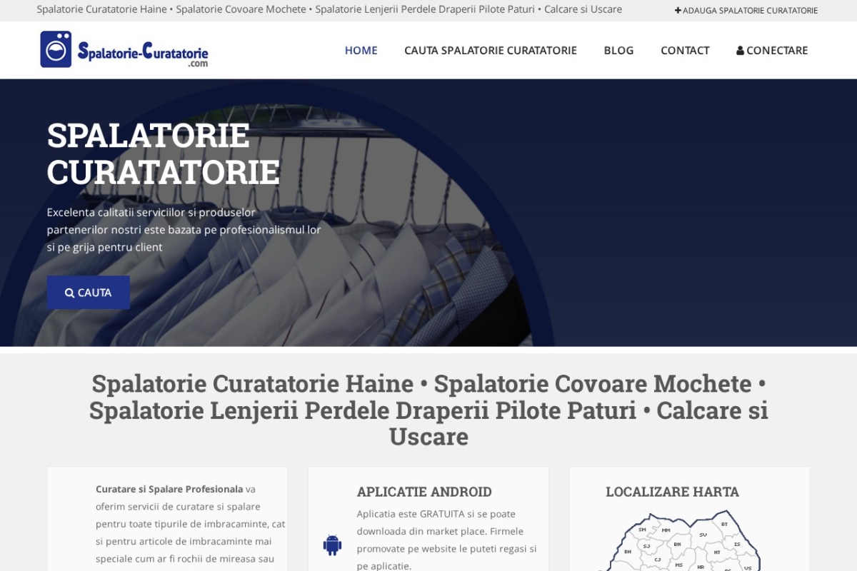 Previzualizare homepage Spalatorie-Curatatorie.com