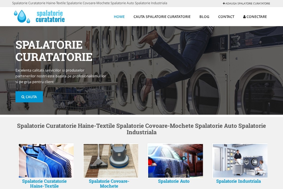 Previzualizare homepage Spalatorie-Curatatorie.ro