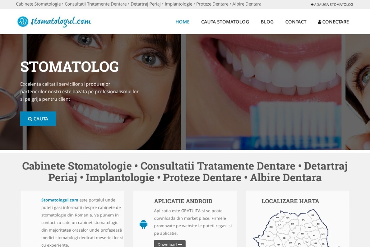 Previzualizare homepage Stomatologul.com