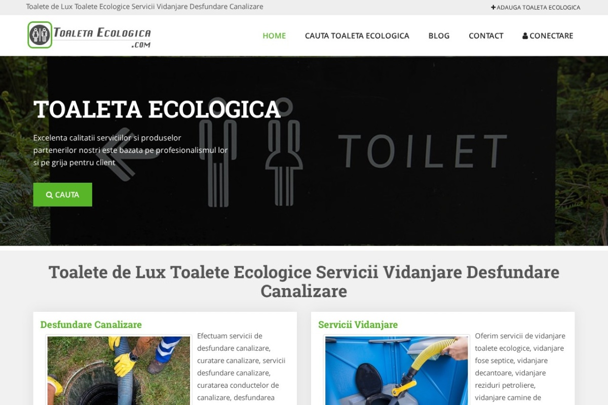 Previzualizare homepage Toaleta-Ecologica.com