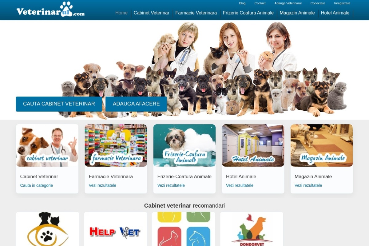 Previzualizare homepage Veterinarul.com
